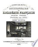 Dictionnaire de l'Académie Française. 6. ed. Publ. en 1835