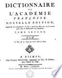 DICTIONNAIRE DE L'ACADÉMIE FRANÇOISE