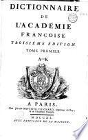 Dictionnaire de l'Académie françoise