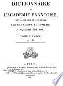 Dictionnaire de l'Académie Franc̨oise