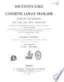 Dictionnaire de l'ancienne langue française et de tous ses dialectes du IXe au XVe siècle