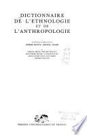 Dictionnaire de l'ethnologie et de l'anthropologie
