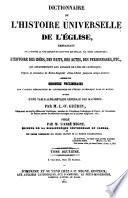 Dictionnaire de l'histoire universelle de l'église