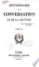 Dictionnaire de la conversation et de la lecture