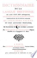 Dictionnaire de la langue bretonne etc