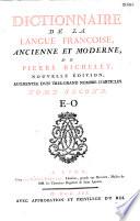 Dictionnaire de la langue française, ancienne et moderne, de Pierre Richelet