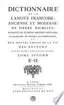 Dictionnaire de la langue françoise, ancienne et moderne