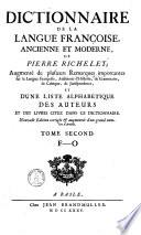 Dictionnaire De La Langue Françoise, Ancienne Et Moderne0