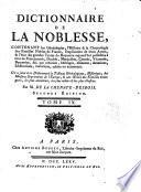 Dictionnaire de la noblesse
