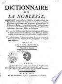 Dictionnaire de la noblesse
