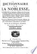 Dictionnaire de la noblesse