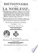 Dictionnaire de la noblesse