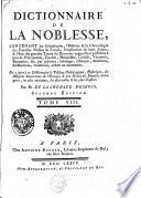 Dictionnaire de la noblesse