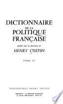 Dictionnaire de la politique française