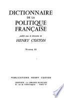 Dictionnaire de la politique française