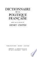 Dictionnaire de la politique française