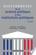 Dictionnaire de la science politique et des institutions politiques - 8e édition