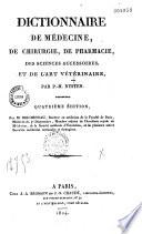Dictionnaire de médecine, de chirurgie, de pharmacie, des sciences accessoires et de l'art vétérinaire