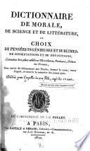 Dictionnaire de morale, de science et de littérature