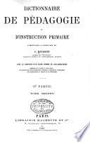 Dictionnaire de pédagogie et d'instruction primaire