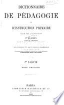 Dictionnaire de pédagogie et d'instruction primaire