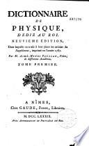 Dictionnaire de physique portatif