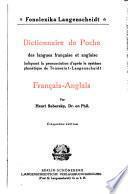 Dictionnaire de poche des langues française et anglaise
