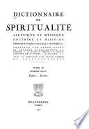 Dictionnaire de spiritualité ascétique et mystique, doctrine et histoire