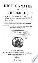 Dictionnaire de théologie, 8
