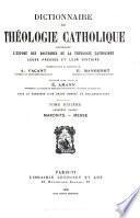 Dictionnaire de théologie catholique--Tables générales