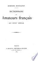 Dictionnaire des amateurs français au XVIIe siècle