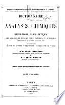 Dictionnaire des analyses chimiques
