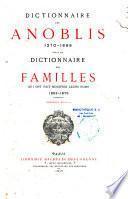 Dictionnaire des anoblis, 1270-1868
