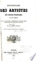 Dictionnaire des artistes de l'école française au XIXe siècle