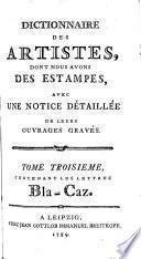 Dictionnaire des artistes, dont nous avons des estampes