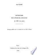 Dictionnaire des auteurs de langue d'oc