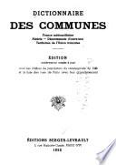 Dictionnaire des communes
