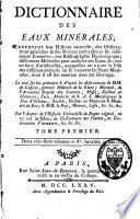 Dictionnaire des eaux minérales
