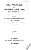 Dictionnaire des épithètes francaises
