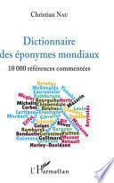 Dictionnaire des éponymes mondiaux