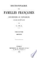 Dictionnaire des familles françaises anciennes ou notables à la fin du XIXe siècle: Bre-Cas
