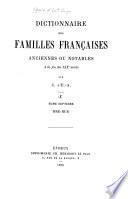 Dictionnaire des familles françaises anciennes ou notables à la fin du XIXe siècle