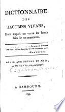 Dictionnaire des Jacobins vivans