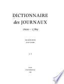 Dictionnaire des journaux, 1600-1789: J-V