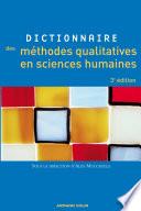 Dictionnaire des méthodes qualitatives en sciences humaines
