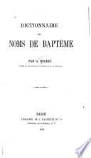 Dictionnaire des noms de baptême