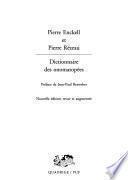 Dictionnaire des onomatopées