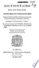 Dictionnaire des ouvrages anonymes et pseudonymes