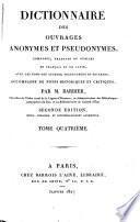 Dictionnaire des ouvrages anonymes et pseudonymes
