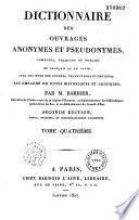 Dictionnaire des ouvrages anonymes et pseudonymes